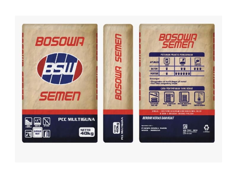 Kemasan Bosowa Semen PCC Multiguna 40kg